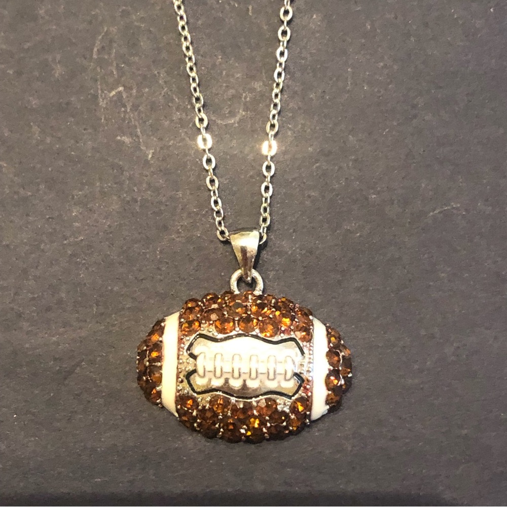 3/$20 Rhinestone Football Necklace